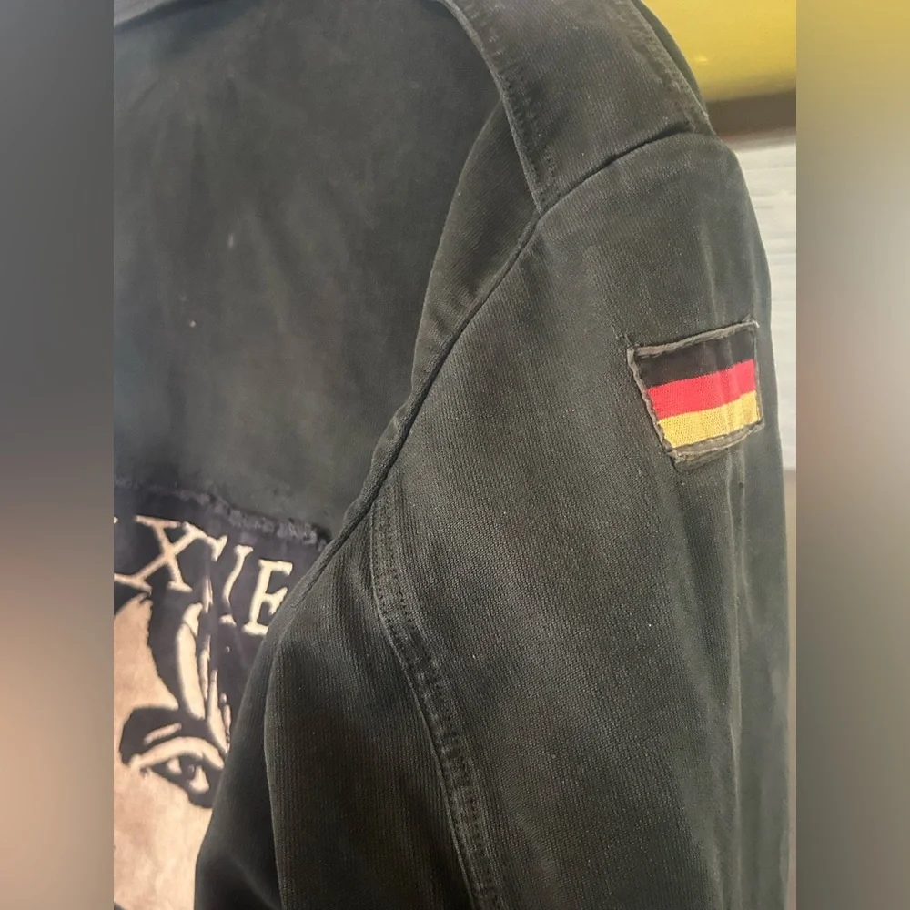 Vintage German military SIOUXSIE SIOUX DIY jacket black punk goth - Picture 4 of 9